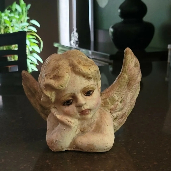 Hand Painted Angel Cherub Adorable USA - Picture 4 of 6